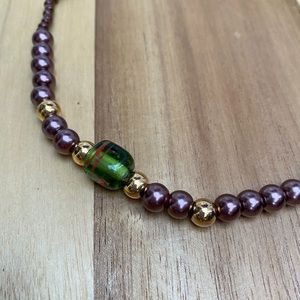 Handcrafted Women’s Recycled Glass Bead Necklace